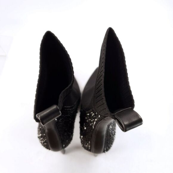 Steve Madden Janit Embellished Casual Stiletto Heel Womens Size 6.5 Black - Picture 4 of 9